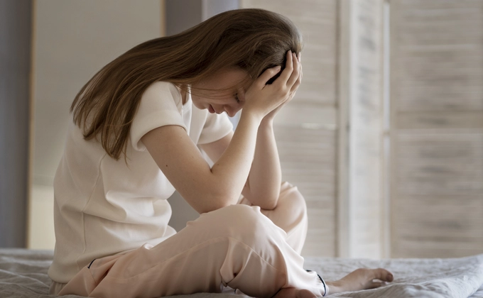 anxios woman depressed