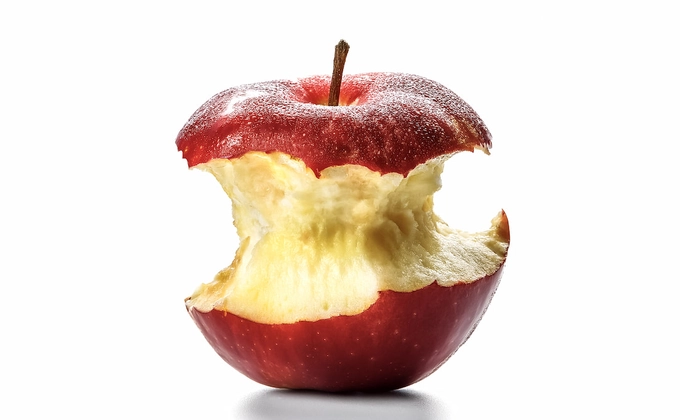 bitten red apple