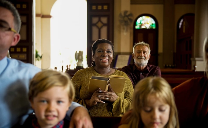 group of people in church