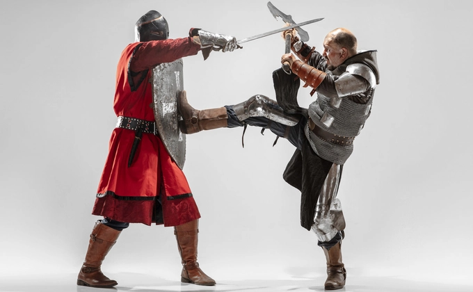 knights fighting