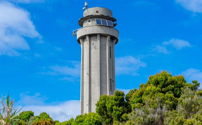 A tall sturdy looking tower