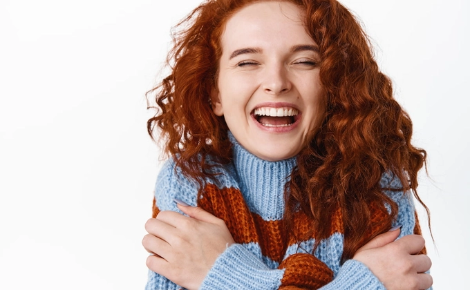woman happy and smiling