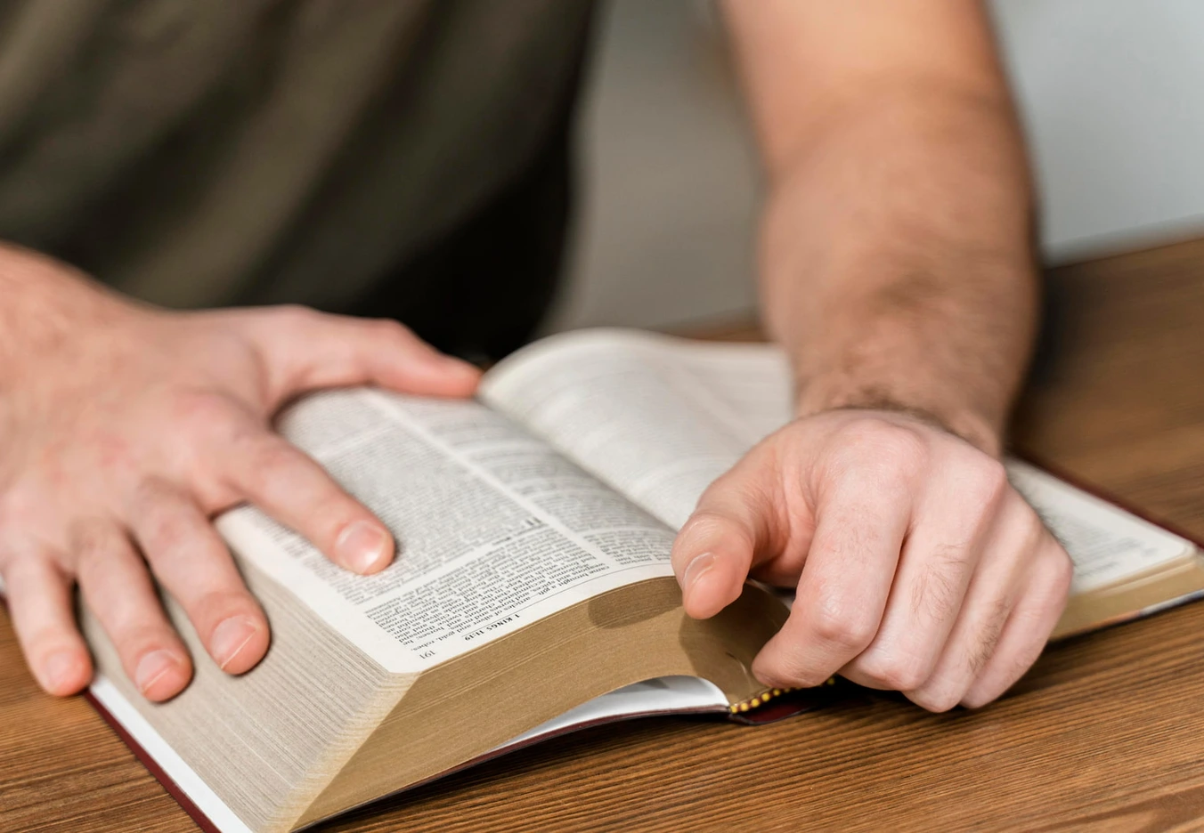 man reading bible