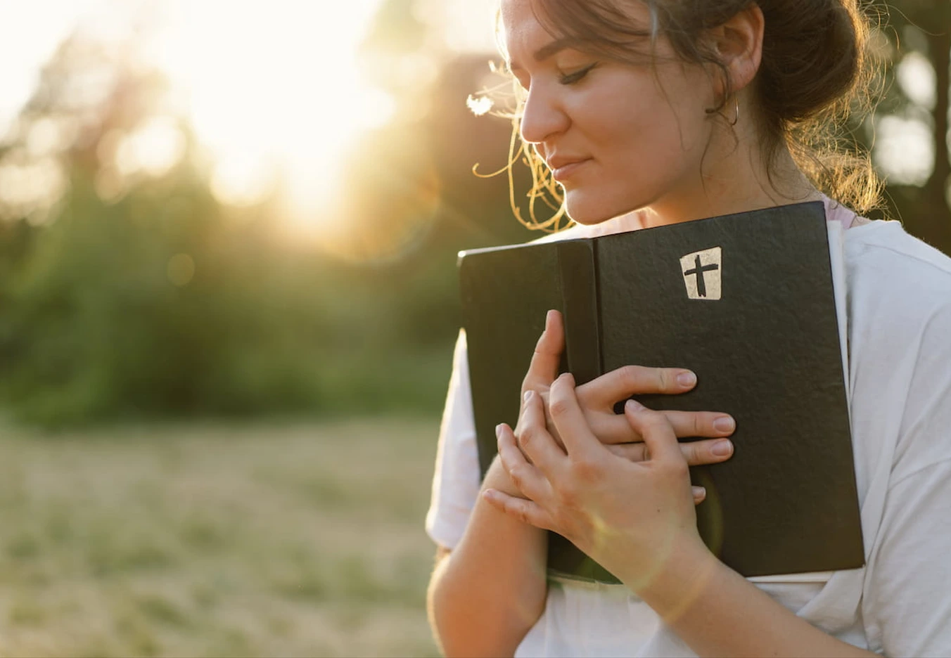 woman holding bible
