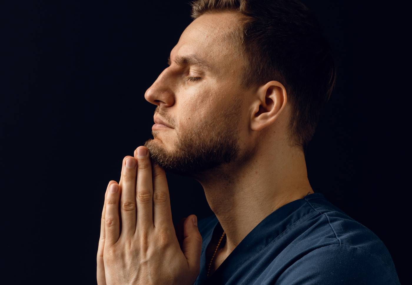man praying